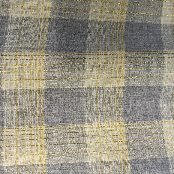 Vintage blue/gold plaid western shirt by Towncraft, JCPenny - Picture 4 of 6